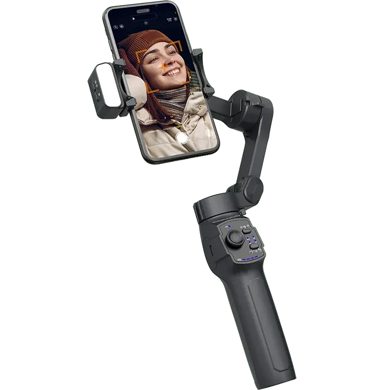 Porodo 3-Axis Gimbal with LED Light 2 Mascom International.webp